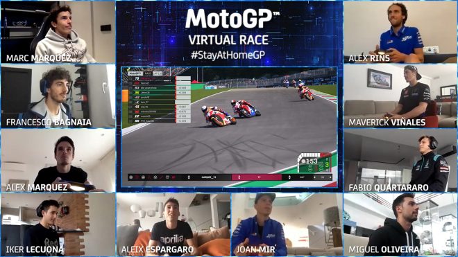 MotoGPバーチャルレース第1戦イタリアGPの様子