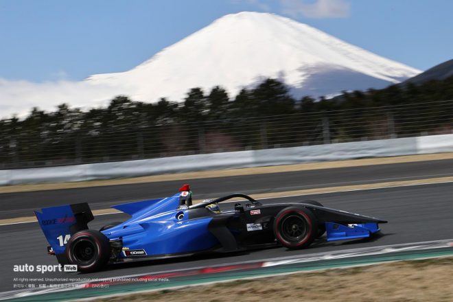 スーパーフォーミュラ富士公式合同テストでの大嶋和也（ROOKIE Racing）
