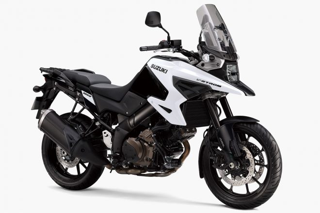 スズキV-STROM 1050 グラススパークルブラック／ブリリアントホワイト