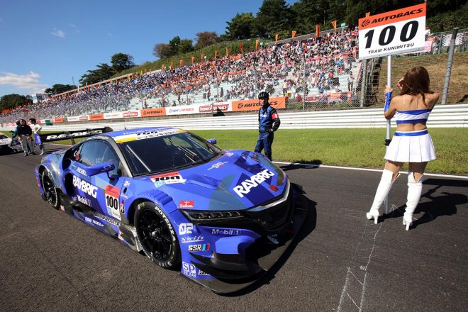 2015年第6戦SUGO　伊沢拓也と山本尚貴のコンビで優勝を飾ったRAYBRIG NSX-GT