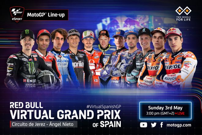 2020MotoGPバーチャルレース第3戦スペインGP MotoGPクラス出場ライダー