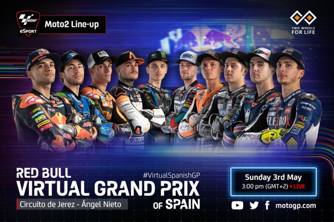 2020MotoGPバーチャルレース第3戦スペインGP Moto2クラス出場ライダー