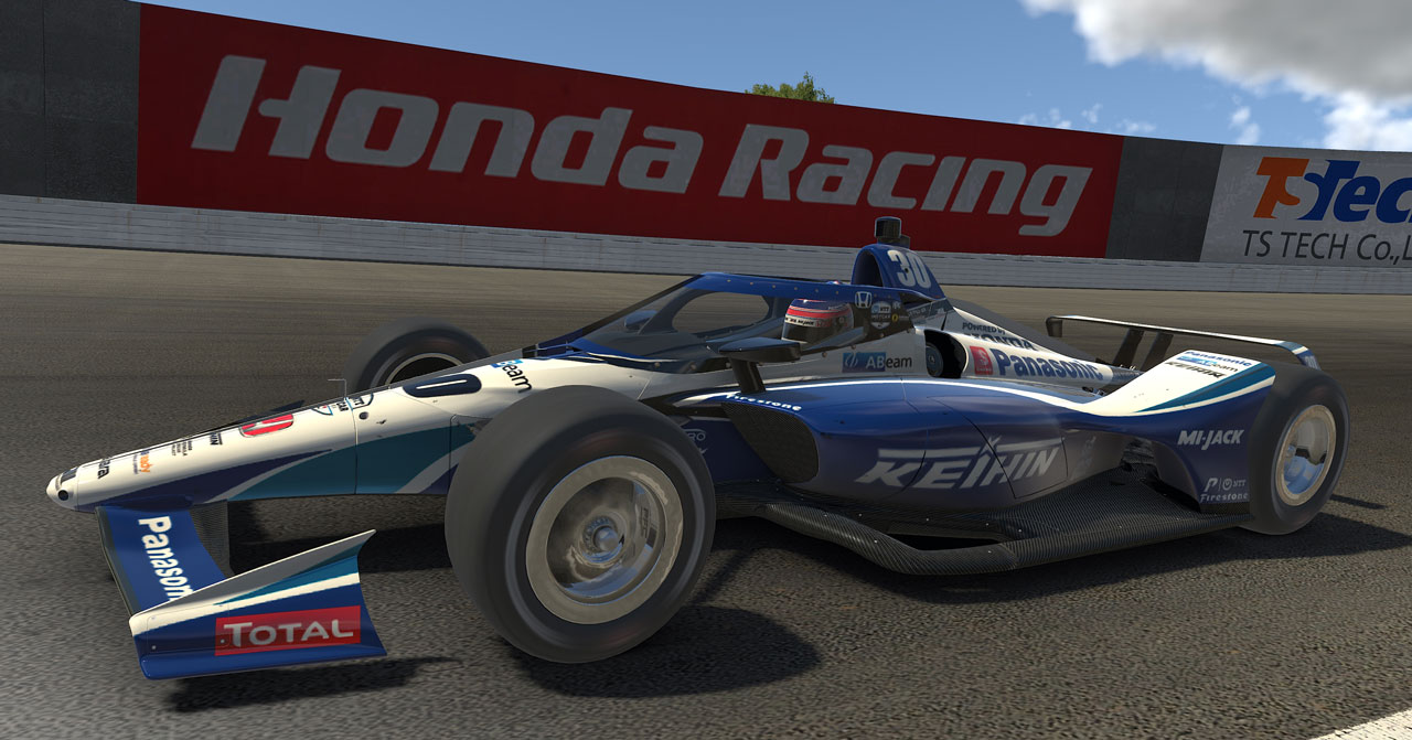 インディカーiRacingチャレンジ第4戦もてぎに登場した佐藤琢磨のマシン