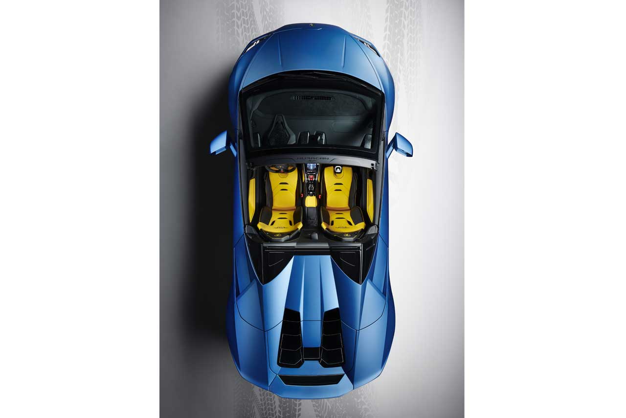 ランボルギーニ・ウラカンEVO RWDスパイダーのトップビュー