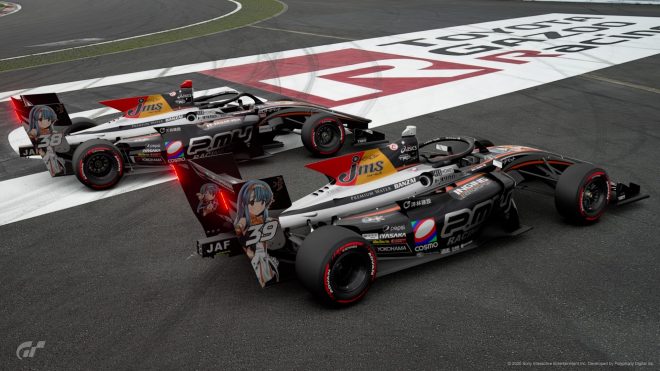 グランツーリスモSPORT内で再現されたJMS P.MU/CERUMO INGINGの2020年スーパーフォーミュラマシン