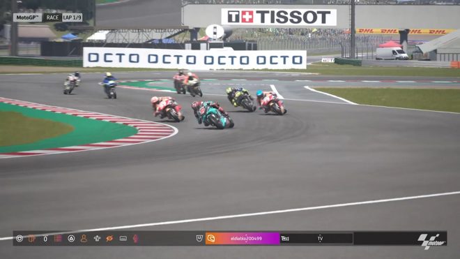 2020MotoGPバーチャルレース第4戦サンマリノGP：トップ争い