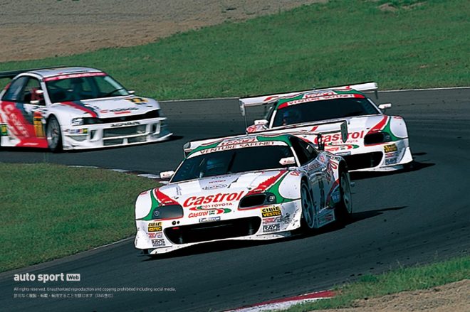 1999年JGTC第3戦SUGO　関谷正徳／黒澤琢弥組カストロール・トムス・スープラが優勝。35号車が2位に入りトムスがワン・ツーを飾った。