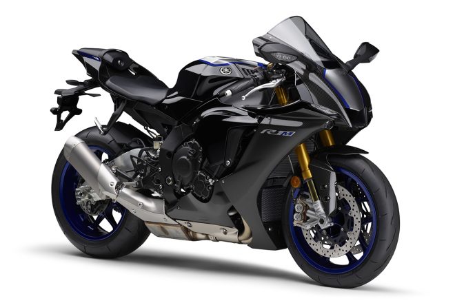 2020年モデルのヤマハYZF-R1M（ブルーイッシュホワイトメタリック2）