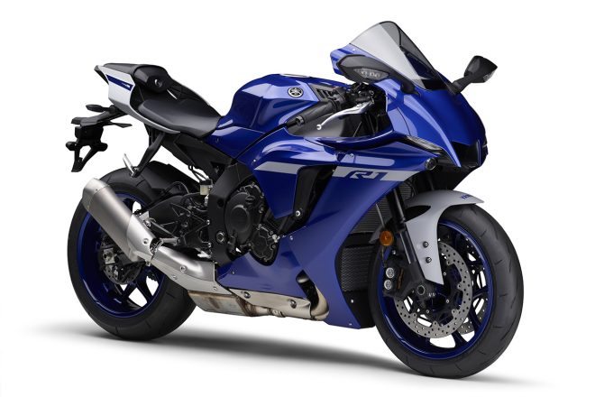 2020年モデルのヤマハYZF-R1（ディープパープリッシュブルーメタリックC）