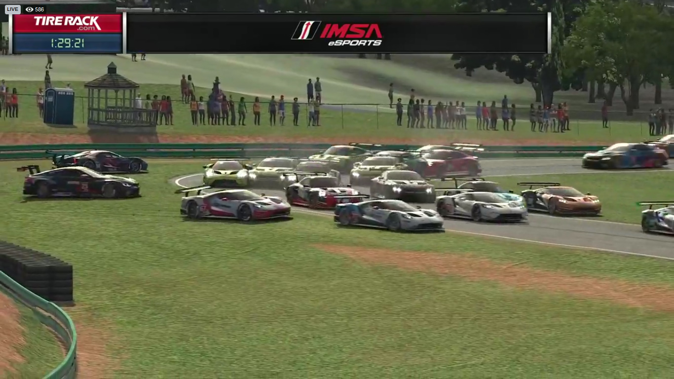 IMSA IRacing Proシリーズ第5戦バージニア、オープニングラップの混乱