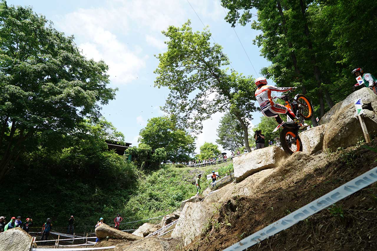 全日本トライアル選手権のセクションイメージ（写真はトライアル世界選手権）