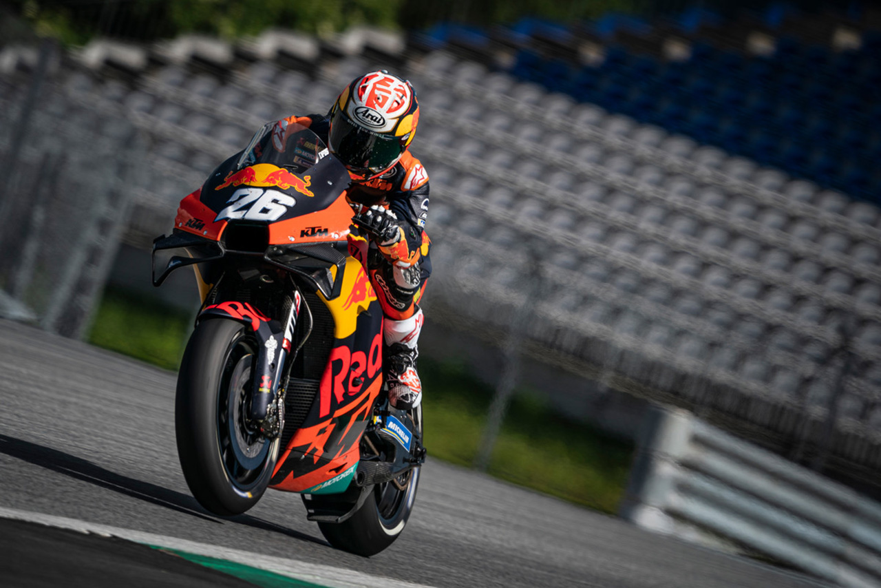 2020年5月27～28日にレッドブル・リンクでプライベートテストを行ったダニ・ペドロサ（KTMテストライダー）