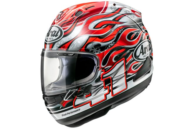 アライヘルメット、芳賀紀行のレプリカ『RX-7X HAGA』前面