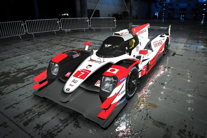 ル・マン24時間バーチャルに参戦するTOYOTA GAZOO Racingの7号車のカラーリング