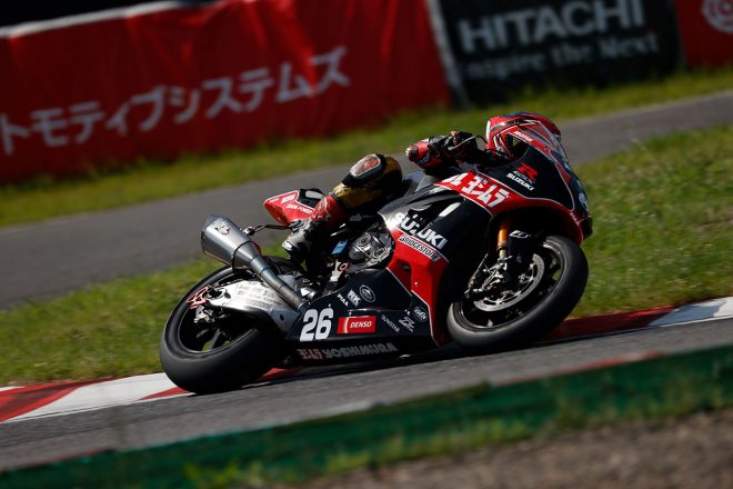2020年鈴鹿8耐に向けて鈴鹿でテストを行った渡辺一樹（ヨシムラ）