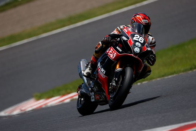 鈴鹿サーキットで2分05秒965をマークした渡辺一樹（ヨシムラ）