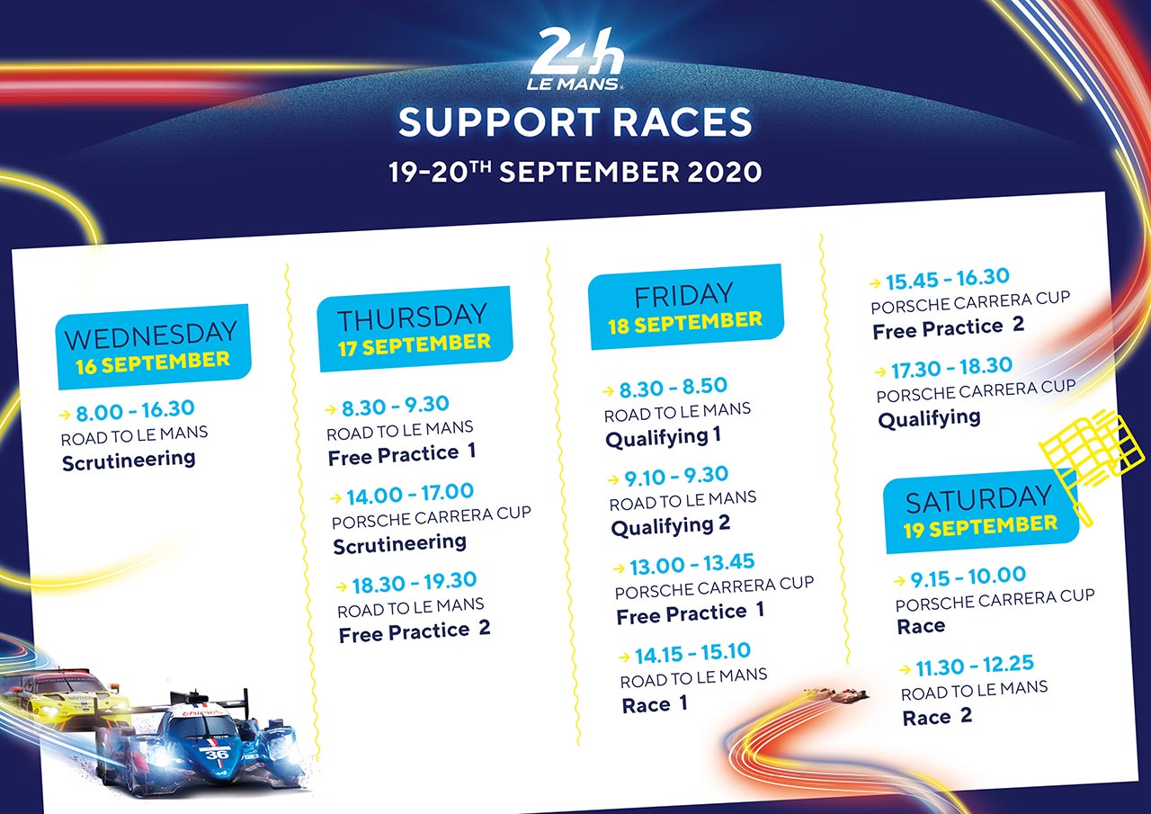 2020年ル・マン24時間のサポートレースのタイムスケジュール
