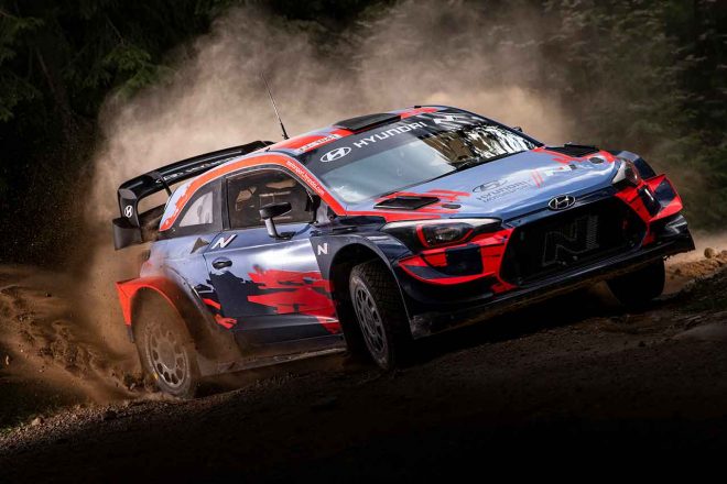 開発テストでフィンランド国内を走行したヒュンダイi20クーペWRC