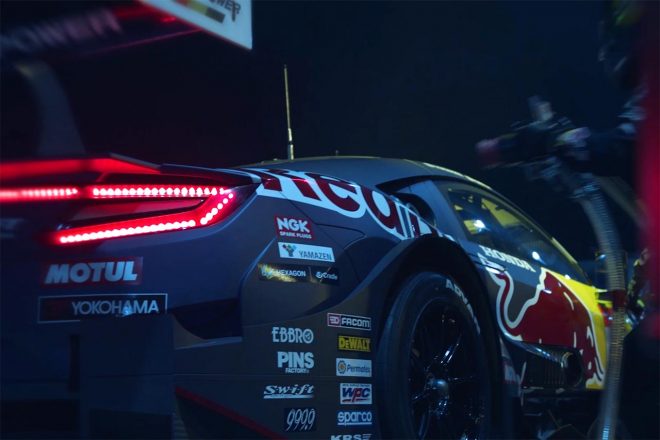 TEAM RedBull MUGENのマシンカラーリング（画像は動画キャプチャ）