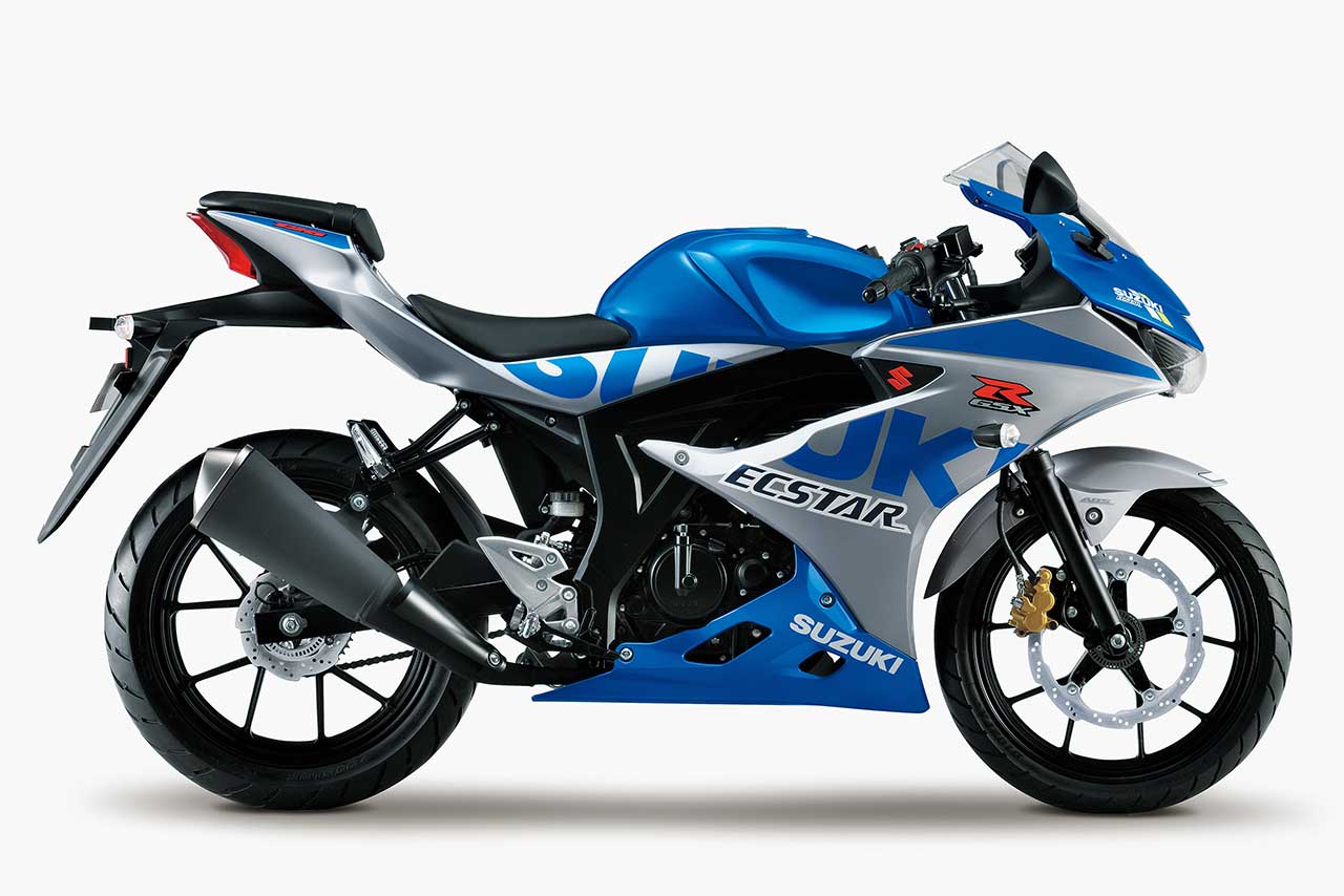 スズキGSX-R125 ABS　特別色ソラリスシルバー／トリトンブルーメタリック