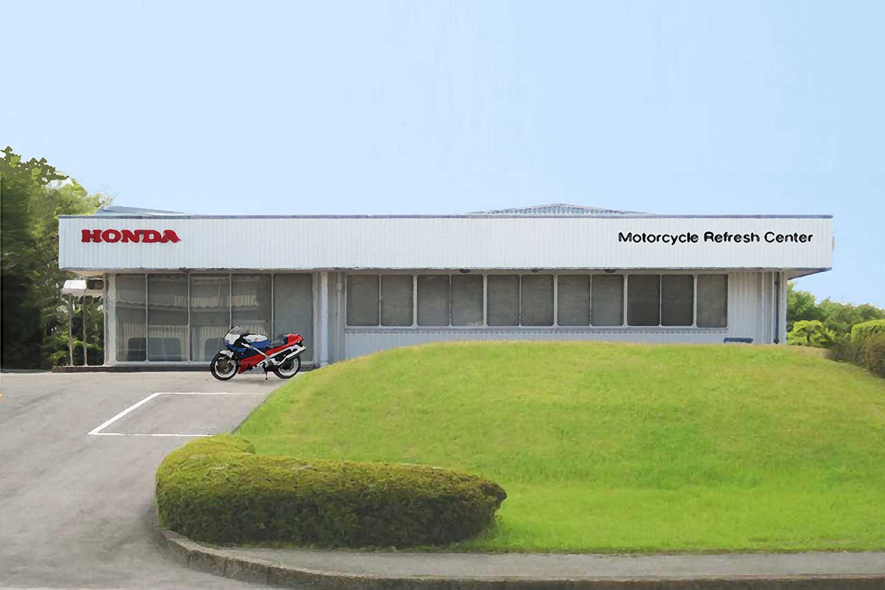 本田技研工業熊本製作所内の『モーターサイクルリフレッシュセンター』外観