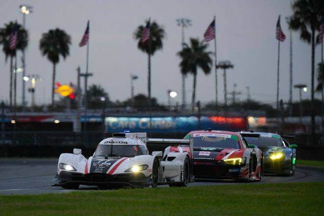 77号車マツダRT24-Pは開幕戦デイトナ24時間に続き、この第2戦デイトナでも2位フィニッシュとなった。