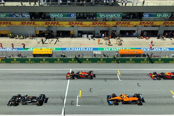 2020年F1第1戦オーストリア　メディアセンターから見たスタートシーン