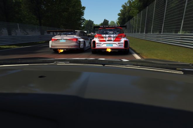 ニコラス・バート(アウディRS3 LMS/Comtoyou Racing)らとの攻防も制したナジーが怒涛の走りで勝利を飾った