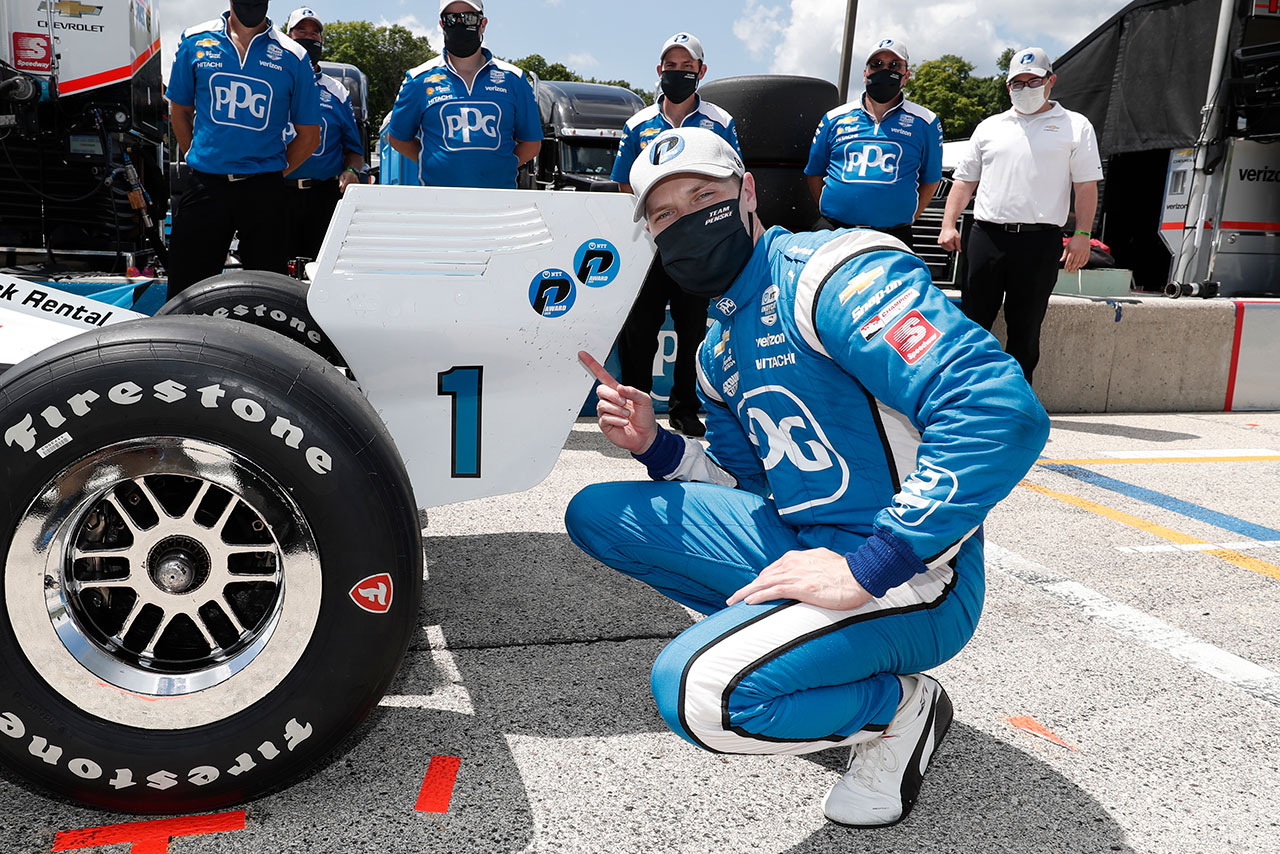 今季2度目のポールポジションを獲得したジョセフ・ニューガーデン（チーム・ペンスキー）