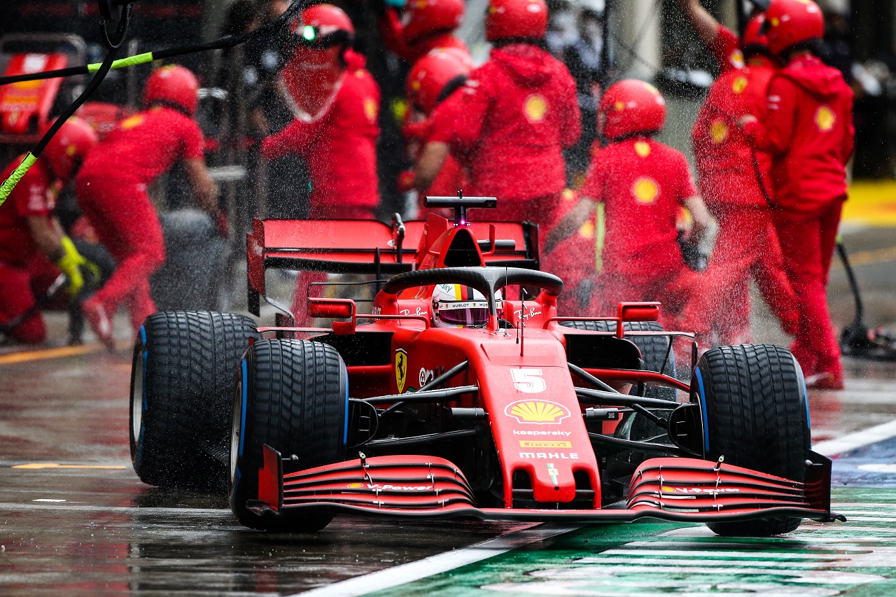 2020年F1第2戦シュタイアーマルクGP土曜　セバスチャン・ベッテル（フェラーリ）