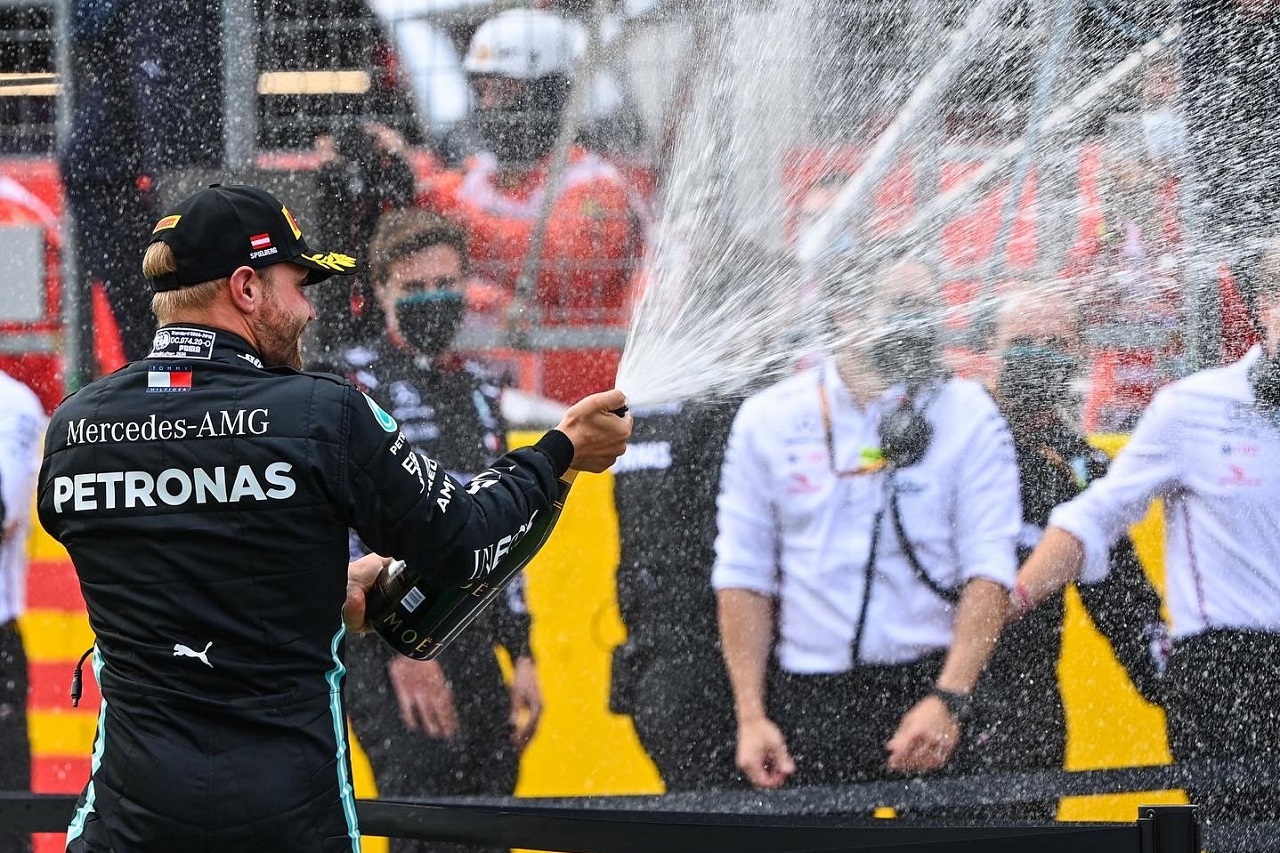 2020年F1第2戦シュタイアーマルクGP　2位のバルテリ・ボッタス（メルセデス）