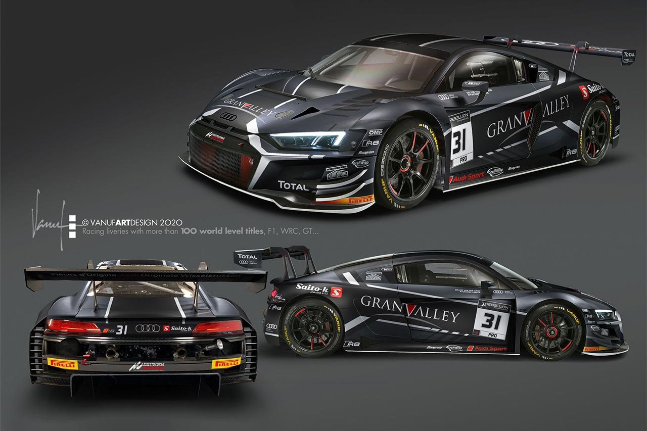 富田竜一郎とケルビン・ファン・デル・リンデがドライブするWRTの31号車。グランバレイのロゴ、HITOTSUYAMAのロゴも入る。