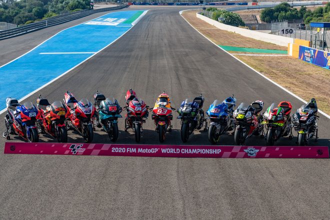 2020年のロードレース世界選手権で走るMotoGPマシン