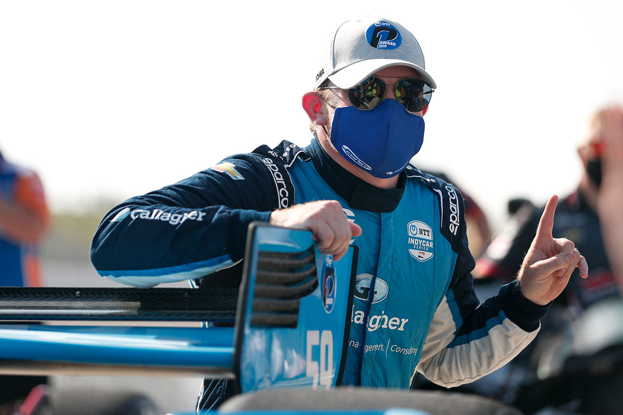 初ポールポジションを獲得したコナー・デイリー（カーリン）