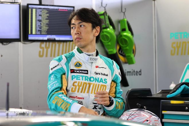 ひさびさのスーパーGT復帰で公式練習トップタイムをマークしたシンティアム・アップル・ロータスの柳田真孝