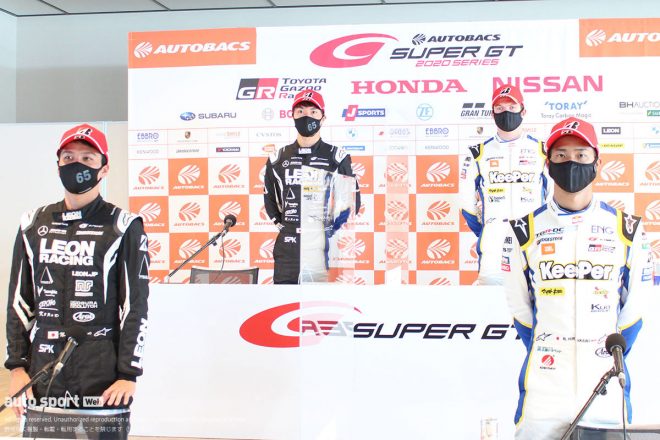 スーパーGT第1戦富士予選会見　GT500のポールはKeePer TOM’S GR Supra。GT300はLEON PYRAMID AMG