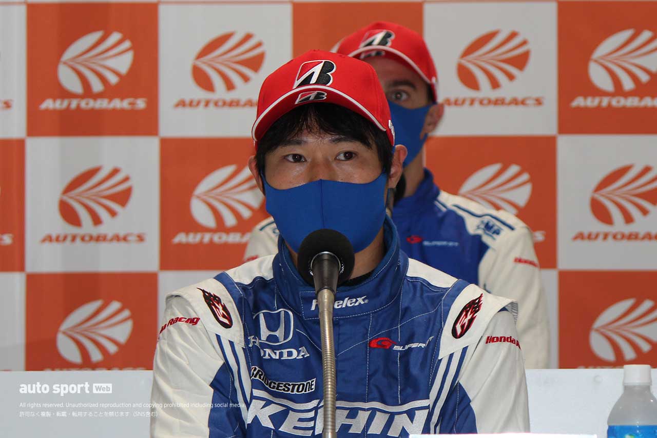 2020年スーパーGT第2戦富士 優勝会見 塚越広大（KEIHIN NSX-GT）