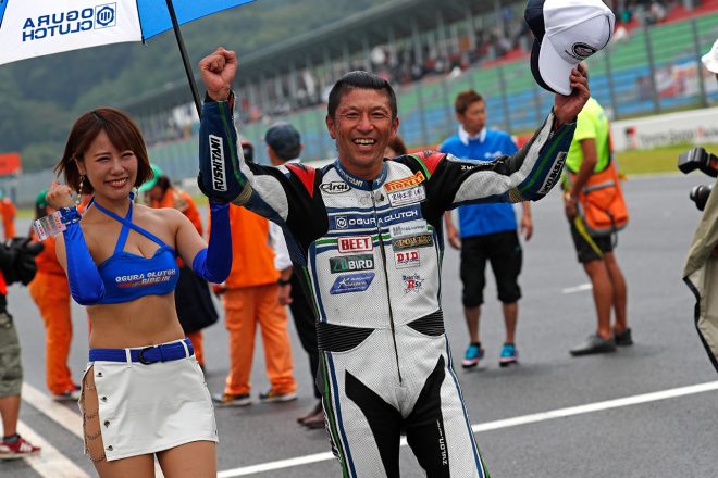 2019年全日本ロード第6戦岡山：J-GP2クラスに参戦した岩﨑哲朗（OGURA CLUTCH with RIDE IN）