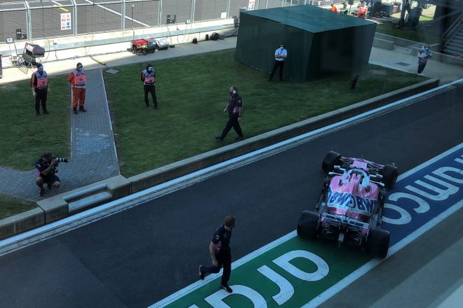 2020年F1第4戦イギリスGP　FP1に間に合ったニコ・ヒュルケンベルグ（レーシングポイント）