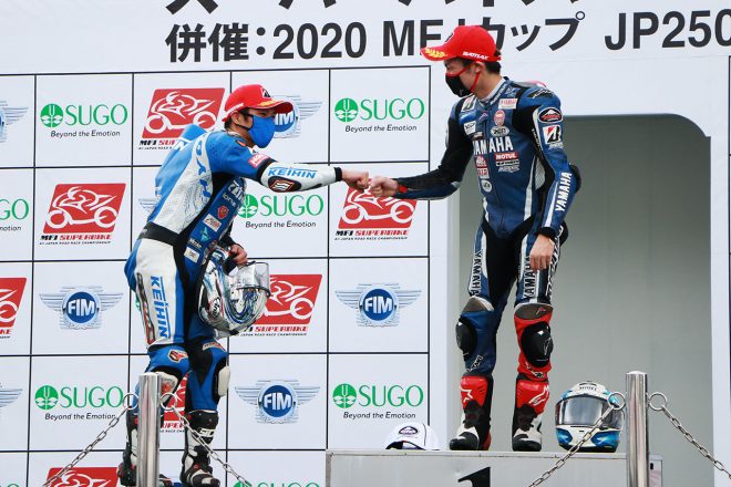 JSB1000クラス レース1表彰台／2020年全日本ロード第1戦SUGO
