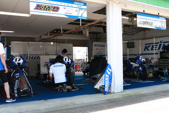 Keihin Honda Dream SI Racingのピット/2020年全日本ロード第1戦SUGO