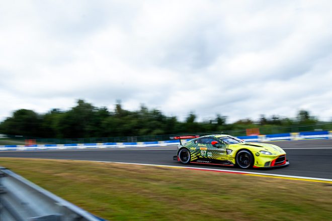 FP2でLMGTEプロクラスのトップタイムをマークした97号車アストンマーティン・バンテージAMR。