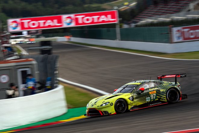 予選でLMGTEプロクラスのトップタイムをマークした97号車アストンマーティン・バンテージAMR。