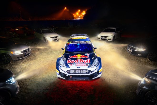 今季、オリバー・エリクソンはEuro RXのスーパーカー・クラスにも参戦。RX2時代と同様にRed Bullカラーのフォード・フィエスタをドライブする