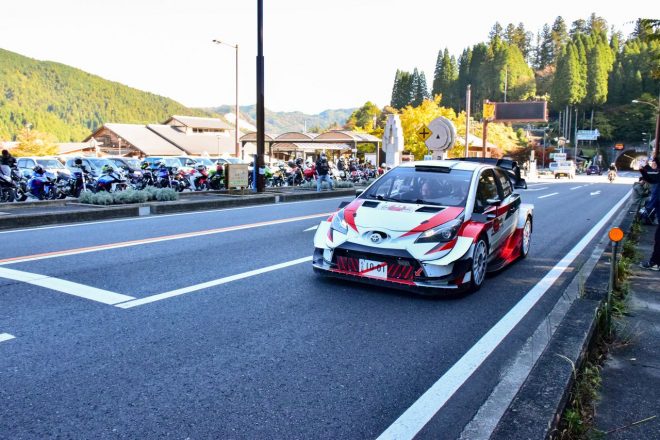 ラリージャパンのプレイベントとして行われたセントラルラリー愛知・岐阜2019の様子