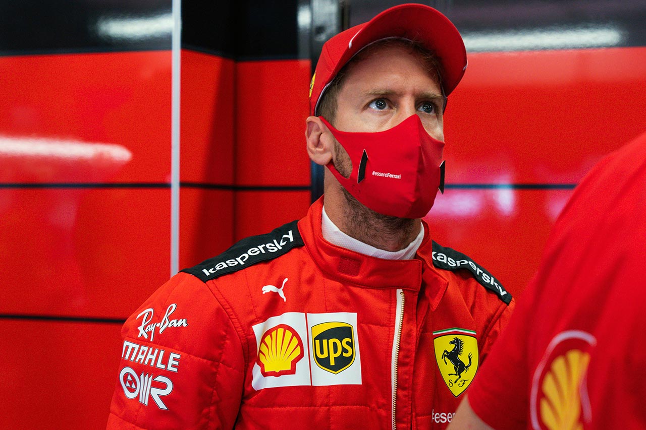 F1第6戦スペインGPのセバスチャン・ベッテル（フェラーリ）