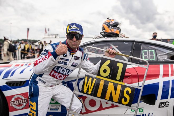 IMSA通算61勝目を挙げたターナー・モータースポーツのビル・オーバーレン