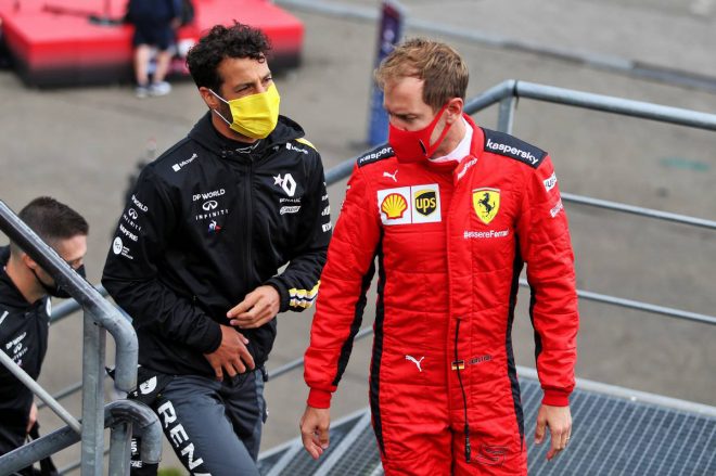 セバスチャン・ベッテル（フェラーリ）＆ダニエル・リカルド（ルノー）