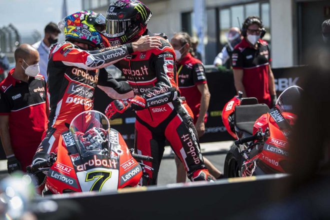 2020年SBK第4戦アラゴン　スコット・レディング、チャズ・デイビス（Aruba.it レーシング-ドゥカティ）