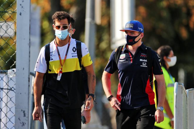 ダニエル・リカルド（ルノー）＆マックス・フェルスタッペン（レッドブル・ホンダ）